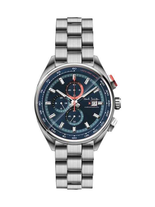 Paul Smith Watch Chronograph Battery with Silver Metal Bracelet PS0110017