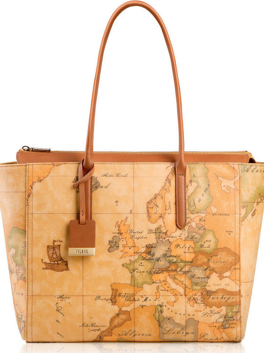 Women's Bag Shopper Shoulder Beige
