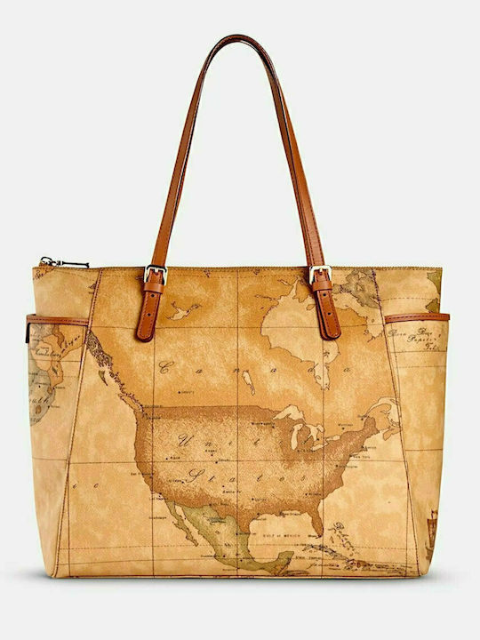 Women's Bag Shopper Shoulder Beige