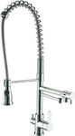 Veluda Faucet Curved Küchenarmatur Zähler mit Spirale Edelstahl Silber