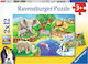 Kinderpuzzle Animals In The Zoo für 3++ Jahre 24pcs Ravensburger