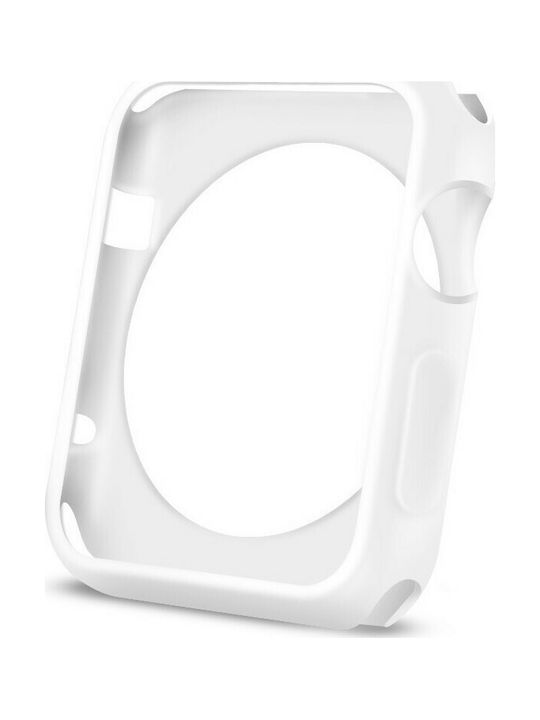 TPU Case White (Apple Watch 38mm/40mm) Silikonhülle in Weiß Farbe für Apple Watch 38mm
