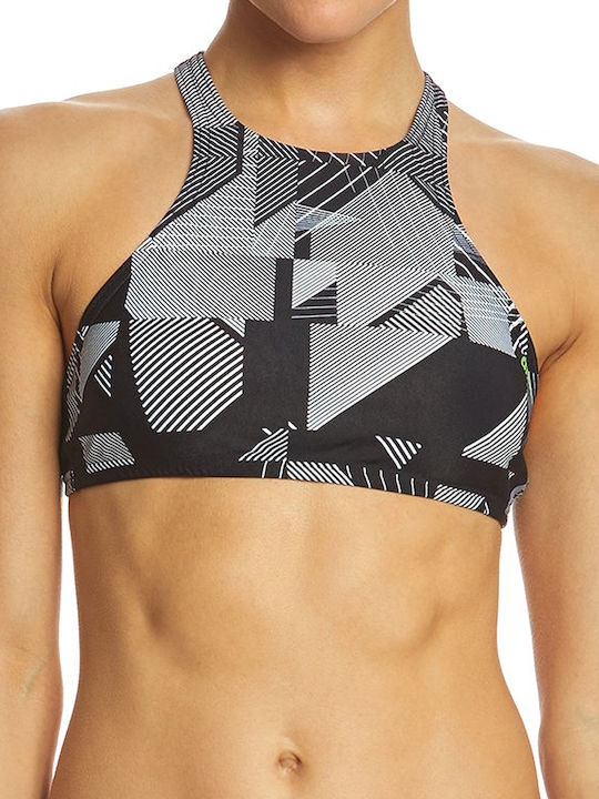 High Neck Bikini Top Black