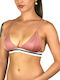 Rock Club Triangle Bikini Top Pink