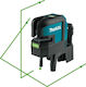 Makita Αυτορυθμιζόμενο Γραμμικό Αλφάδι Laser Πράσινης Δέσμης 10.8V με Εύρος Εργασίας 35m