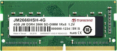 Transcend 4GB DDR4 RAM με Ταχύτητα 2666 για Laptop