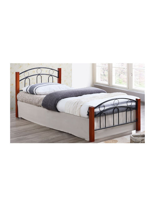 Norton Double Metal Black Bed Suitable for Mattress 140x190cm E8108