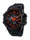 Skmei Analog/Digital Watch Battery with Rubber Strap Black / Orange