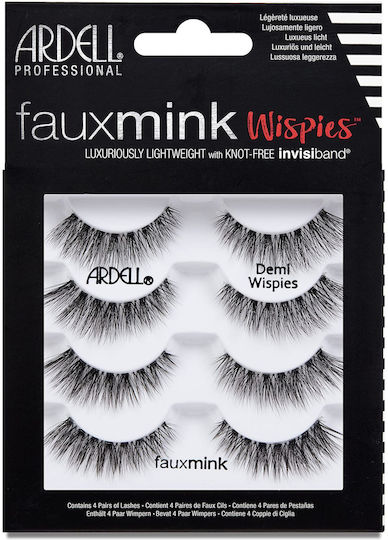 Ardell Faux Mink Βλεφαρίδες Μαύρες Demi Wispies 4τμχ