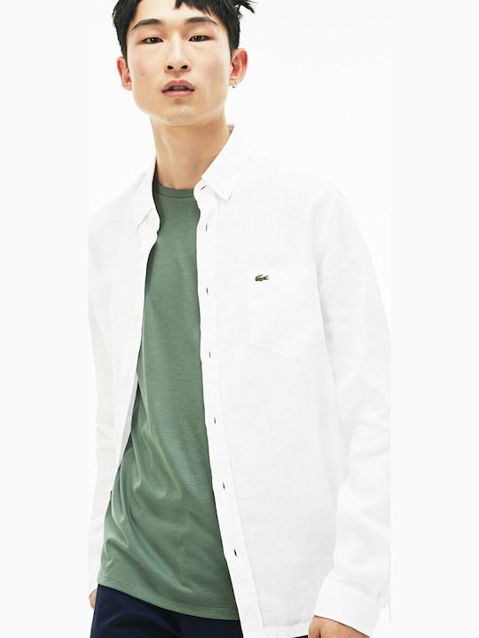 Lacoste Long-sleeved Linen Shirt White CH4990-001