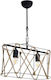 Click Pendant Light Black Boho with Rope for Socket E27 40x20x20cm