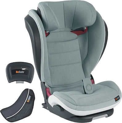 BeSafe iZi Flex FIX Baby Car Seat Booster i-Size with Isofix Sea Green Melange 15-36 kg