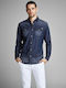 Jack & Jones Men's Shirt Long Sleeve Denim Dark Denim