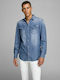 Long-sleeved Denim Shirt Medium Blue Denim