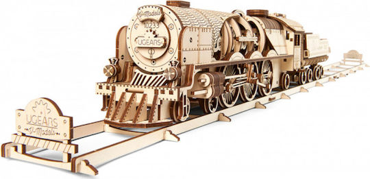 Дървена Конструктивна Игра V-Express Steam Train with Tender