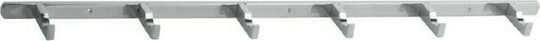 Karag Hotel Wall-Mounted Bathroom Hook with 6 Positions Silver HOOK-011