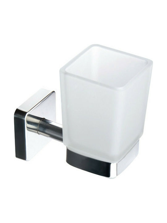 Karag Quattro Inox Cup Holder Wall Mounted Silver