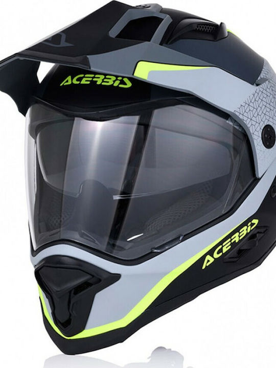 Acerbis Reactive Graffix On-Off Helmet with Sun Visor ECE 22.05 1350gr Black/Grey 0023466 319