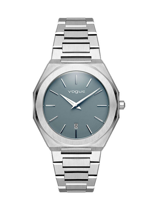 Vogue Tornado Watch with Silver Metal Bracelet