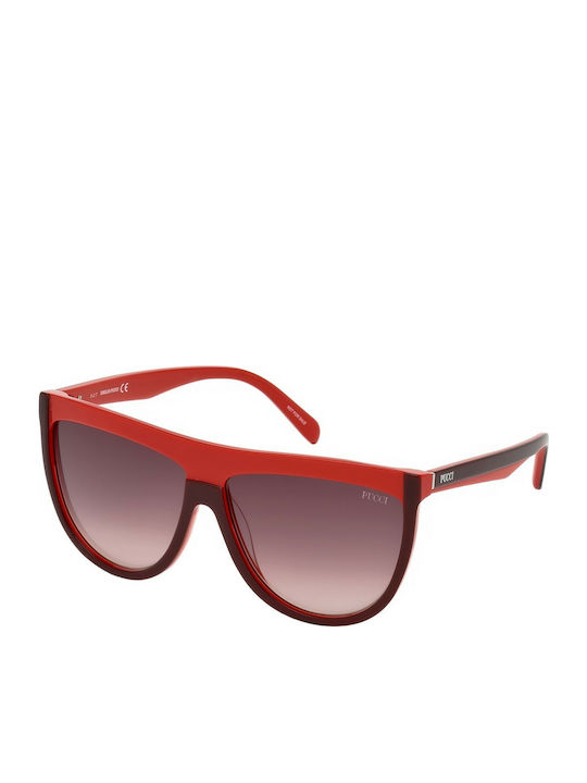 Emilio Pucci Women's Sunglasses with Burgundy Acetate Frame and Purple Gradient Lenses EP0087 71F