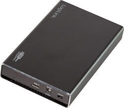 LogiLink Hard Drive Case 2.5" SATA III with connection USB 3.1 Type-C in Schwarz color