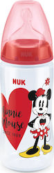 Nuk Plastikflasche First Choice Plus Mickey & Minnie Gegen Koliken mit Silikonsauger für 6-18 Monate Red 300ml 1Stück