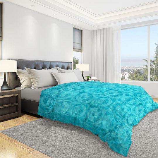 Dimcol Embossed Single Blanket 160x220cm Blue