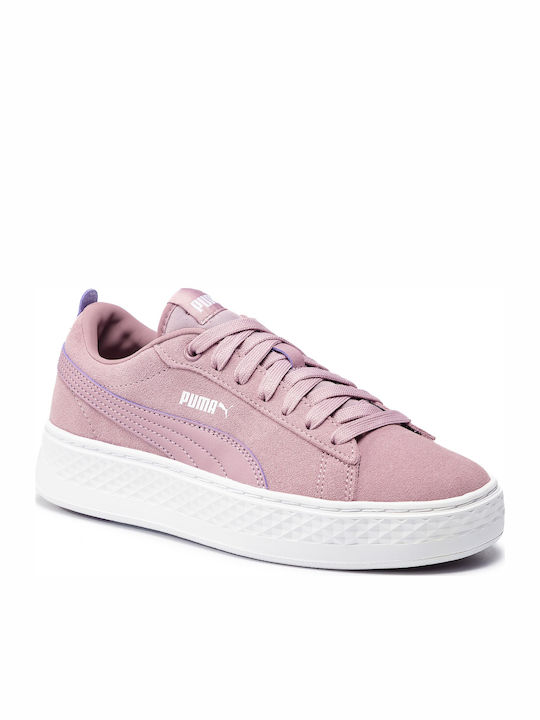 Puma Smash Platform Γυναικεία Sneakers Μωβ