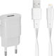Rivacase Ladegerät und Kabel Blitzschlag Weißs (VA4115 WD2)