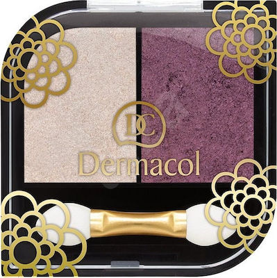 Dermacol Duo Eyeshadow Double Eye Shadow in Solid Form with Burgundy Color