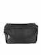 Annie Leather Herren Bum Bag Taille Schwarz