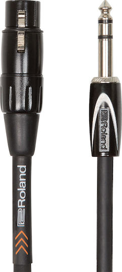 Roland Cable XLR female - 6.3mm male Μαύρο 3m RCC-10-TRXF
