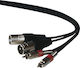 Ibiza Sound Cable XLR female - RCA male Μαύρο 5m CM5RX-2