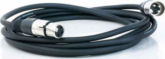 Master Audio XLR Cable Male to XLR Female Black 3m PMC623/3