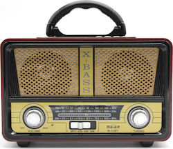 Meier M-U112 Retro Tabletop Radio Electric / Battery with USB Brown