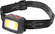 Ansmann Stirnlampe LED IPX4 Doppelte Funktion mit maximaler Helligkeit 185lm Schwarz