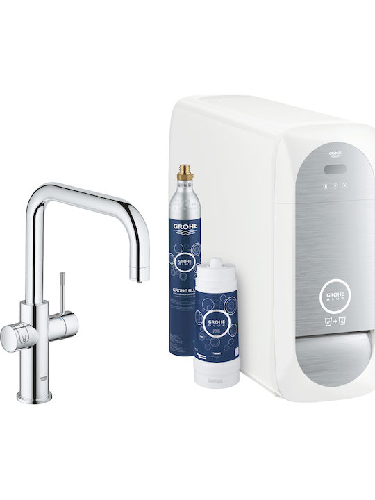 Grohe Blue Home U-Spout Starter kit Robinet de bucătărie Bancă Argintiu