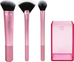 Real Techniques Professional Synthetic Make Up Brush Set Sculpting 3pcs