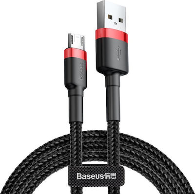 Baseus Cafule Braided USB 2.0 to micro USB Cable Μαύρο 1m (CAMKLF-B91)