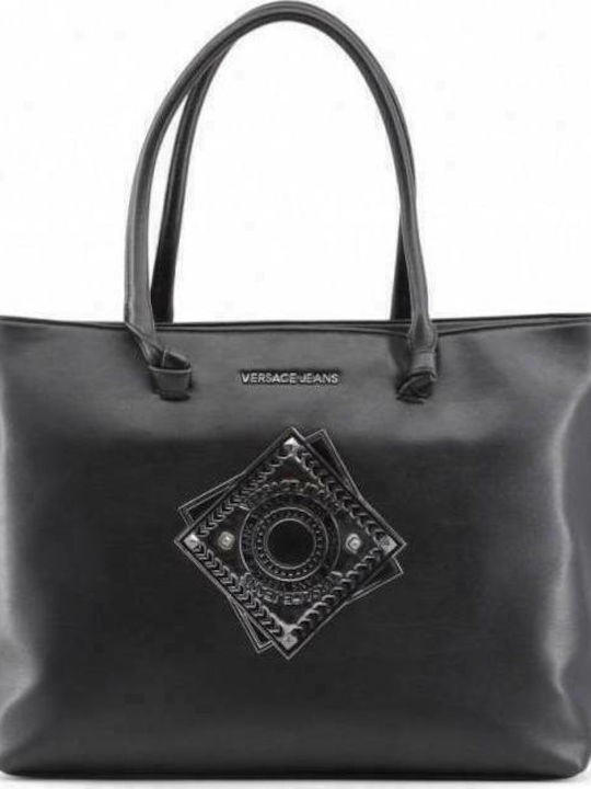 Versace Γυναικεία Τσάντα Shopper 'Ωμου σε Μαύρο χρώμα