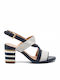 Women's Sandals America Dayla Multicolour with Chunky Medium Heel