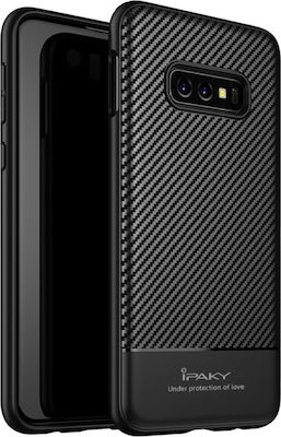 iPaky New Carbon Silicone Back Cover Black (Galaxy S10e)