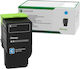 Lexmark C2320C0 Toner Laser Εκτυπωτή Κυανό Return Program 1000 Σελίδων