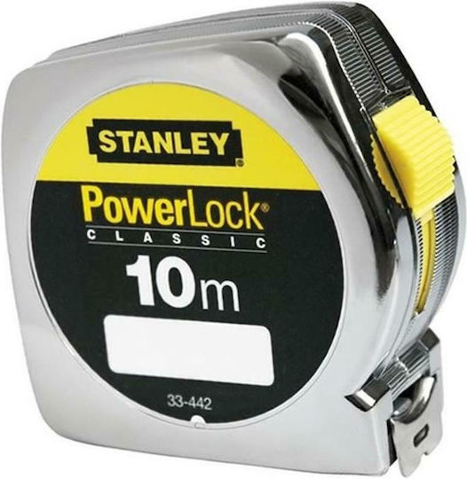 Stanley Power Lock Tape Measure with Auto-Rewind 25mm x 10m