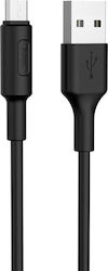 Hoco X25 Soarer HC-X25MB Regular USB 2.0 σε micro USB 1m Μαύρο