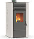 Thermogatz 10 GSP Σόμπα Pellet Αερόθερμη 10.3kW Μπεζ