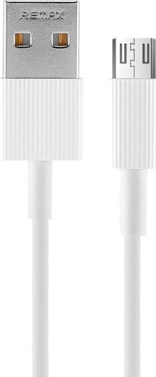 Remax Regular USB 2.0 to micro USB Cable Λευκό 1m (Chaino)