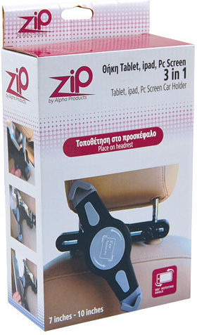 Cartech Zip Holder Auto Handy- & Tablet-Halterung mit verstellbaren Haken Schwarz