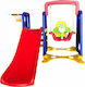 Kidstoys Spielplatz Πλαστική Τσουλήθρα, Κούνια & Δίχτυ DGN03 mit Korb 120x39x56cm.