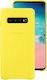 Samsung Leather Back Cover Κίτρινο (Galaxy S10)